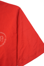 "CROP CIRCLES" MOCK NECK TEE V3 IN RARRI RED