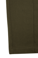 WAFFLE WEAVE PLEATED WIDE LOUNGE PANTS IN OLIVE