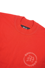 "CROP CIRCLES" MOCK NECK TEE V3 IN RARRI RED