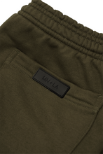 FRENCH TERRY BOOTCUT PANTS IN OLIVE