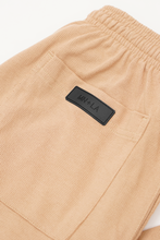 WAFFLE WEAVE PLEATED WIDE LOUNGE PANTS IN WHEAT