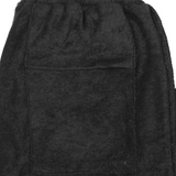 CHARCOAL GREY TOWEL TERRY RAW FINISH LOUNGE PANTS