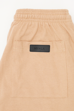 WAFFLE WEAVE PLEATED WIDE LOUNGE PANTS IN WHEAT