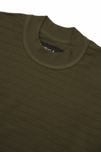 CROPPED MOCK NECK IN OLIVE