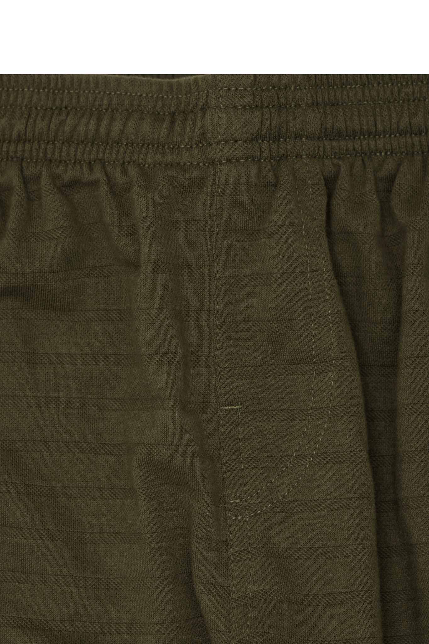 STRIPED PIQUE PLEATED ULTRA WIDE PANTS IN OLIVE