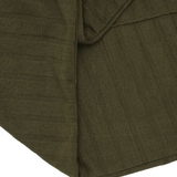STRIPED PIQUE PLEATED ULTRA WIDE PANTS IN OLIVE