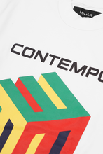 CONTEMPO RETRO "PRISM" TEE IN WHITE
