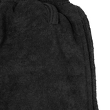 CHARCOAL GREY TOWEL TERRY RAW FINISH LOUNGE PANTS