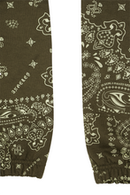 "PATCHWORK PAISLEY" SWEATPANTS IN OLIVE