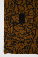 "VINES AND THORNS" 7 POCKET SWEATSHORTS IN RUST