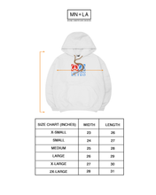 "CONTEMPO RETRO 2 PEACE" VINTAGE HOODIE IN WHITE
