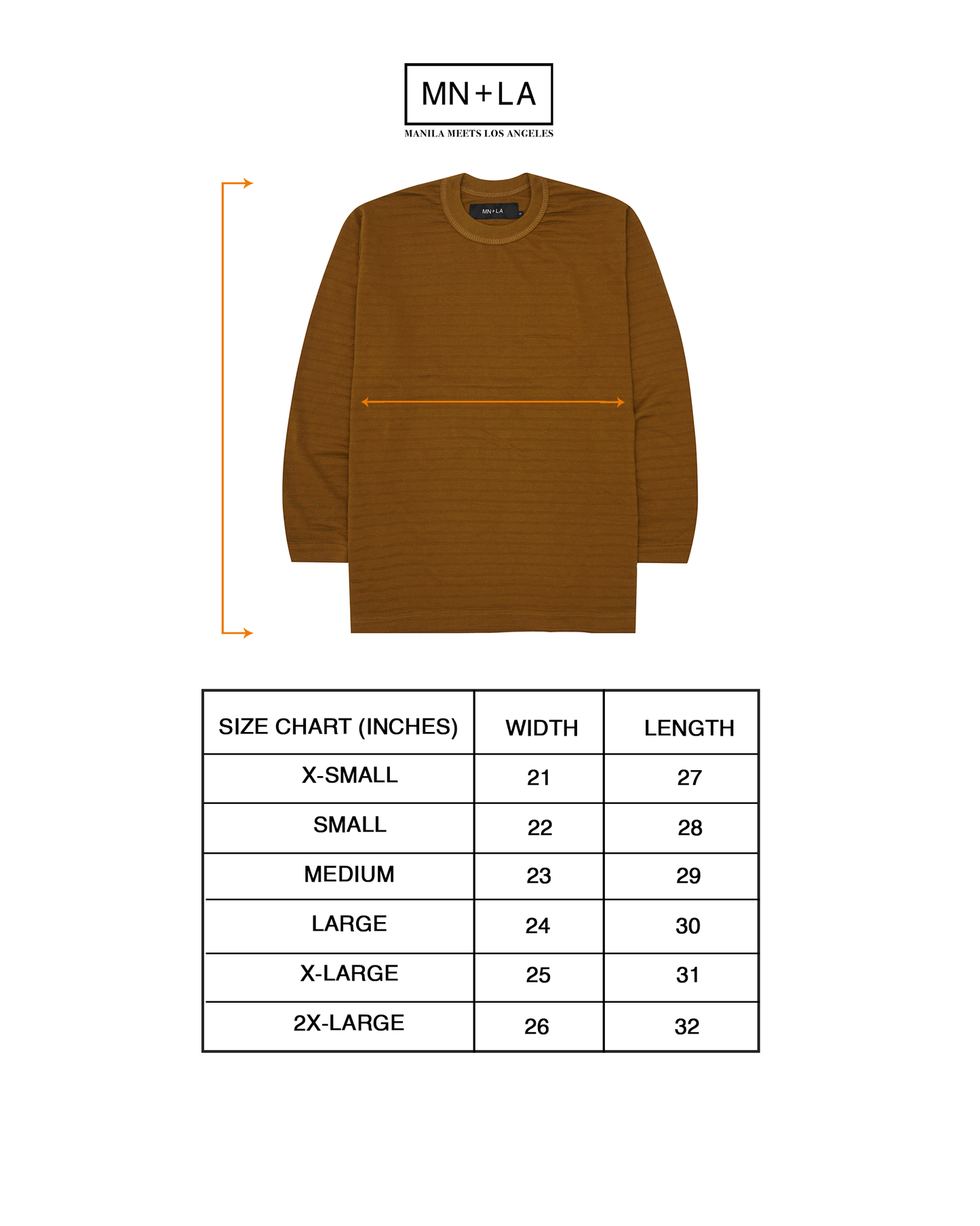 STRIPED PIQUE LONGSLEEVE TEE V3 IN RUST