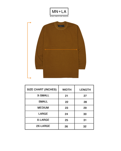 STRIPED PIQUE LONGSLEEVE TEE V3 IN RUST