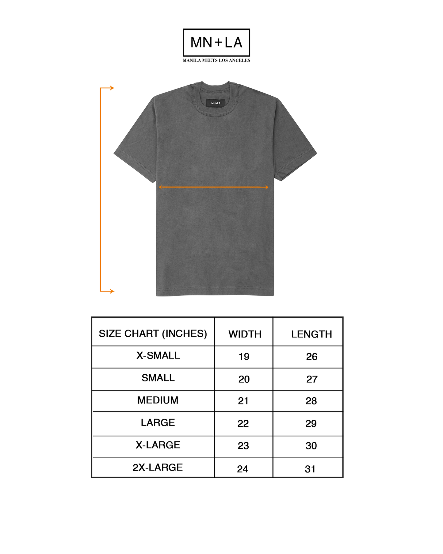 CLASSIC LITE TEE IN CHARCOAL GREY