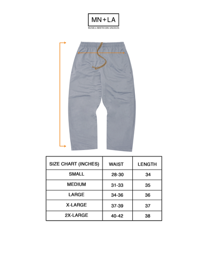 FRENCH TERRY WIDE LOUNGE PANTS IN GLACIER