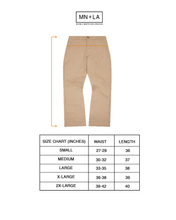 DOUBLE KNEE BOOTCUT PANTS IN CHAMPAGNE