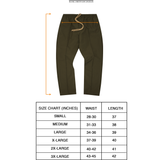 SHINOBI PLEATED LOUNGE PANTS IN OLIVE