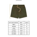 LINEN PLEATED HOUSE SHORTS IN OLIVE