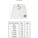 CONTEMPO RETRO "RING" SWEATSHORTS IN WHITE