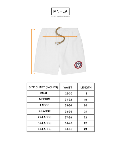 CONTEMPO RETRO "RING" SWEATSHORTS IN WHITE