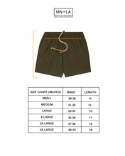 WAFFLE WEAVE PLEATED HOUSE SHORTS IN OLIVE