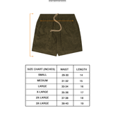 TOWEL TERRY HOUSE SHORTS IN OLIVE