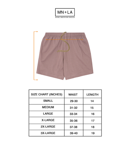 PIQUE HOUSE SHORTS IN MAUVE