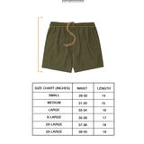 LINEN HOUSE SHORTS IN MOSS GREEN