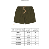 SHINOBI PLEATED HOUSE SHORTS IN OLIVE