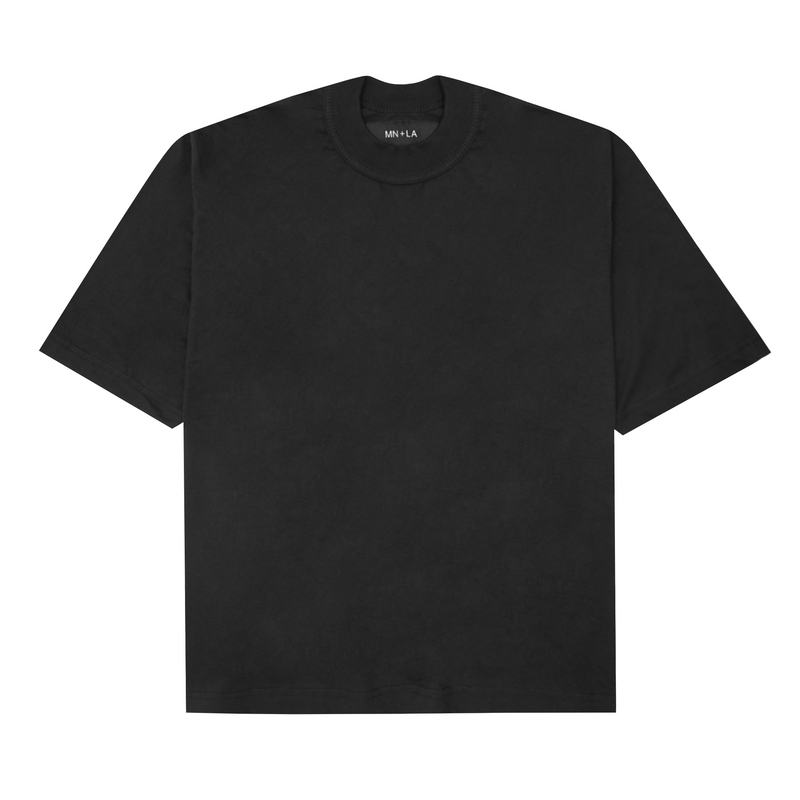 MOCK NECK TEE LITE IN ANTHRACITE – MN+LA