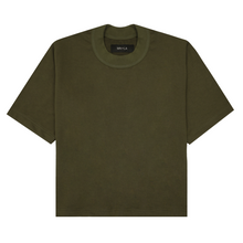 FRENCH TERRY OLIVE MOCK NECK TEE V3