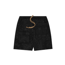 "MIDNIGHT PAISLEY" 7 POCKET SWEATSHORTS