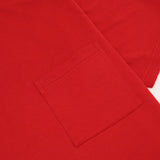 FRENCH TERRY FADED RED POCKET OVERSIZED TEE