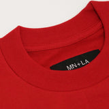FRENCH TERRY FADED RED POCKET OVERSIZED TEE