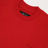 FRENCH TERRY FADED RED POCKET OVERSIZED TEE