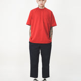 FRENCH TERRY FADED RED POCKET OVERSIZED TEE