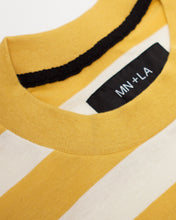 MUSTARD/BONE STRIPED CLASSIC TEE