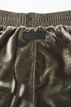 VELOUR HOUSE SHORTS IN OLIVE