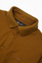 LONGSLEEVE POLO SHIRT IN RUST