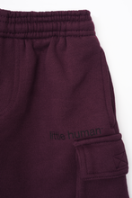 LITTLE HUMAN™ 7 POCKET SWEATSHORTS IN WINE